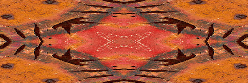 orange geometric long satin silk scarf accessory fashion couture designer elegant style wearable art rectangular women's clothing