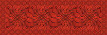 red geometric long satin silk scarf accessory fashion couture designer elegant style wearable art rectangular women's clothing